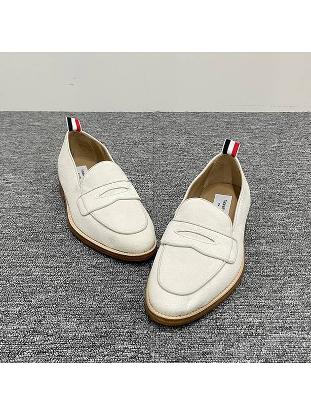 Varsity Suede Penny Loafers Natural - THOM BROWNE - BALAAN 4