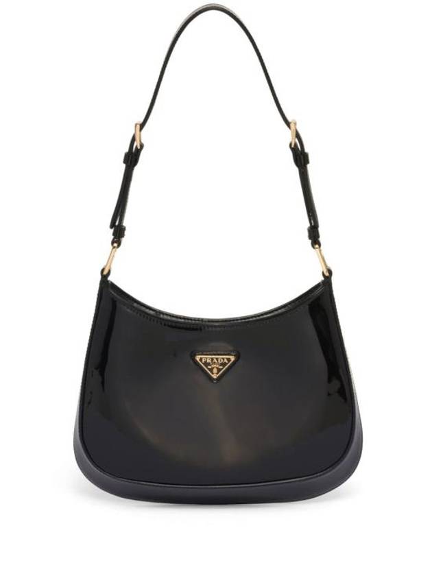 Cleo Patent Leather Shoulder Bag Black - PRADA - BALAAN 2