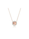 Dextera Circle Pendant Necklace Rose Gold - SWAROVSKI - BALAAN 2