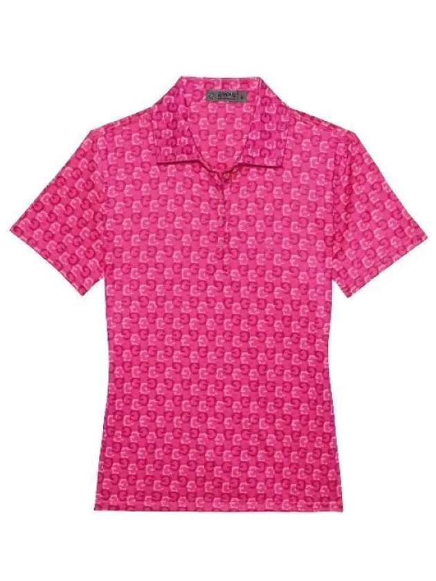 Women's Mini GS Jersey Short Sleeve Polo Shirt Pink - G/FORE - BALAAN 2