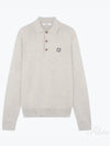 Fox Head Patch Long Sleeve Polo Shirt Light Grey Melange - MAISON KITSUNE - BALAAN 2