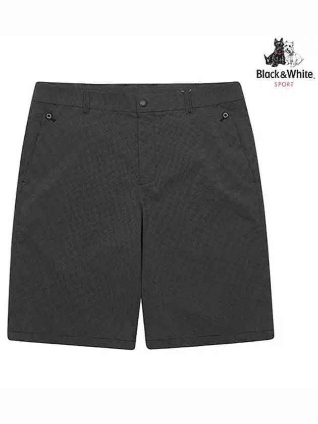 small pattern half pants 5714GZWNBLACK - BLACK&WHITE - BALAAN 1