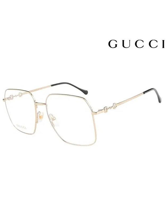 Eyewear Square Frame Glasses Gold - GUCCI - BALAAN.