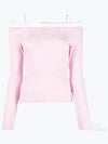 Women's Sierra Signature Long Sleeve T-Shirt Pink - JACQUEMUS - BALAAN 2