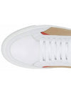 House Check Leather Sneakers Optic White - BURBERRY - BALAAN 4