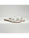 Oran Calfskin Slippers Blanc - HERMES - BALAAN 6