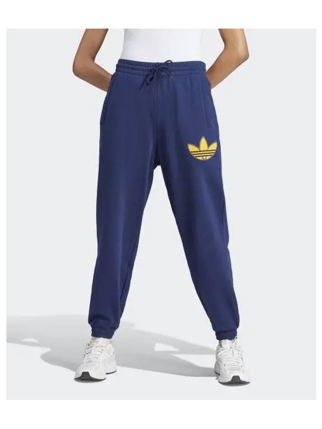 Pearl Trefoil Cuffed Track Pants Dark Blue - ADIDAS - BALAAN 2