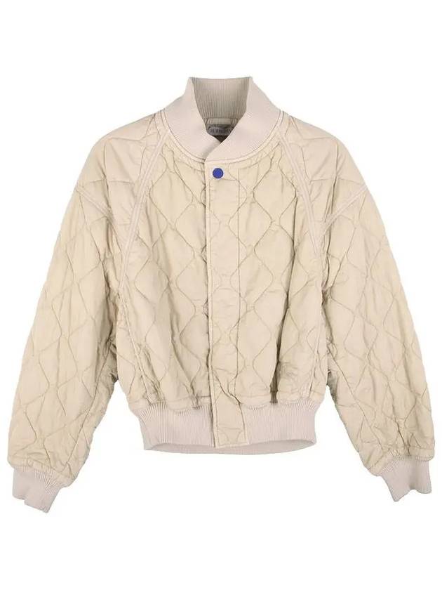 Quilted Bomber Jacket Ivory - BURBERRY - BALAAN 2