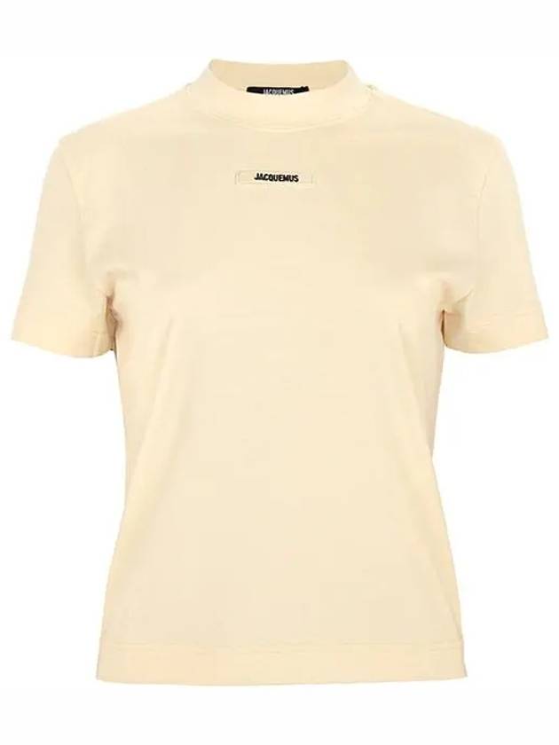 Le Gros Grain Short Sleeve T-Shirt Light Beige - JACQUEMUS - BALAAN 5