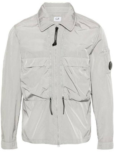 Chrome-R Hooded Over Long Sleeve Shirt Grey - CP COMPANY - BALAAN 1