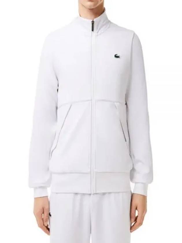 Sports Classic Fit Stretch Sweat Zip-Up Jacket White - LACOSTE - BALAAN 1