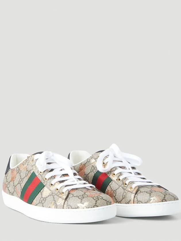 Berry Print Supreme Canvas Low Top Sneakers Beige - GUCCI - BALAAN 2