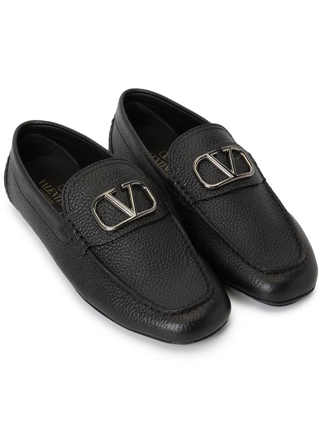 V Logo Signature Loafers Black - VALENTINO - BALAAN 4