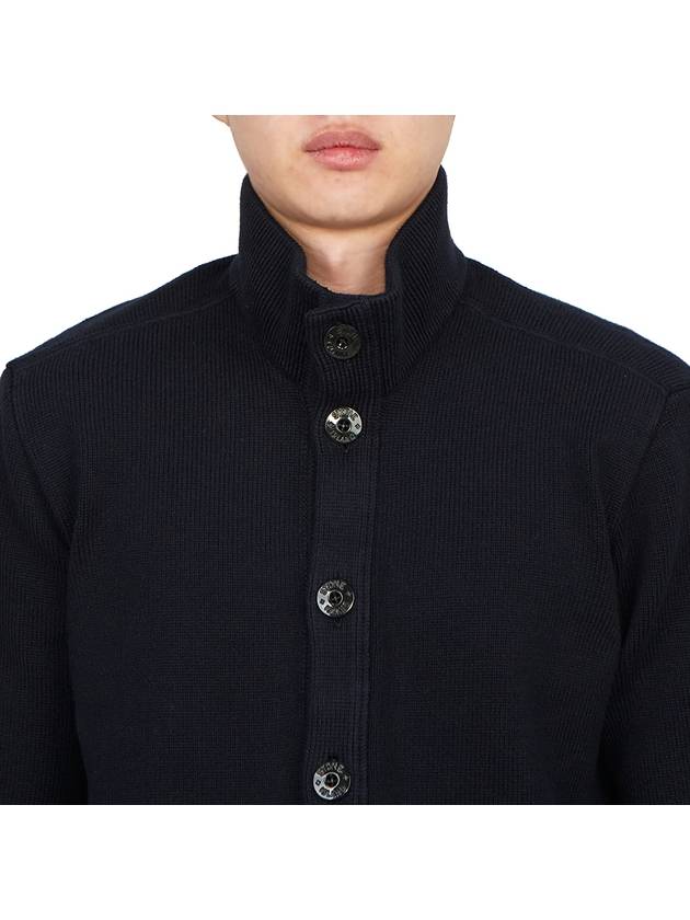 Winter Cotton Cardigan Navy - STONE ISLAND - BALAAN 7