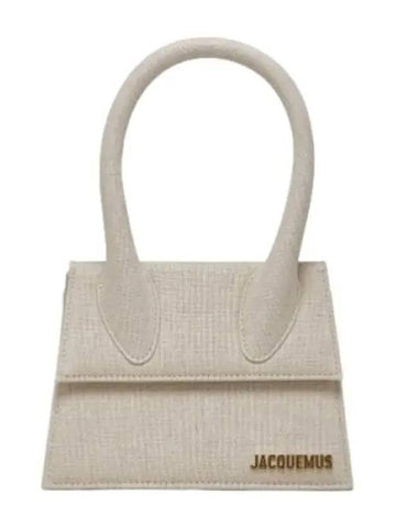 Jacquemus Le Chiquito Moyen Tote Bag Light Gray Handbag - JACQUEMUS - BALAAN 1