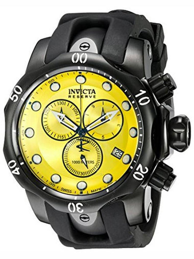 Invicta Reserve Chronograph Yellow Dial Black Rubber Men's Watch 5736 - INVICTA - BALAAN 1