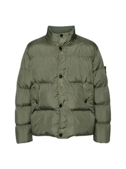 Garment Dyed Crinkle Reps Down Padding Olive - STONE ISLAND - BALAAN 2