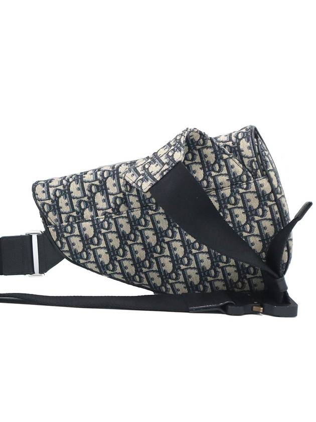 Dior Christian ADPO093YKY H28E Black Oblique Jacquard Saddle Men s Cross Bag - DIOR - BALAAN 5