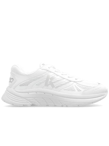 Men s Low Top Sneakers Kenzo With Logo White - KENZO - BALAAN 1