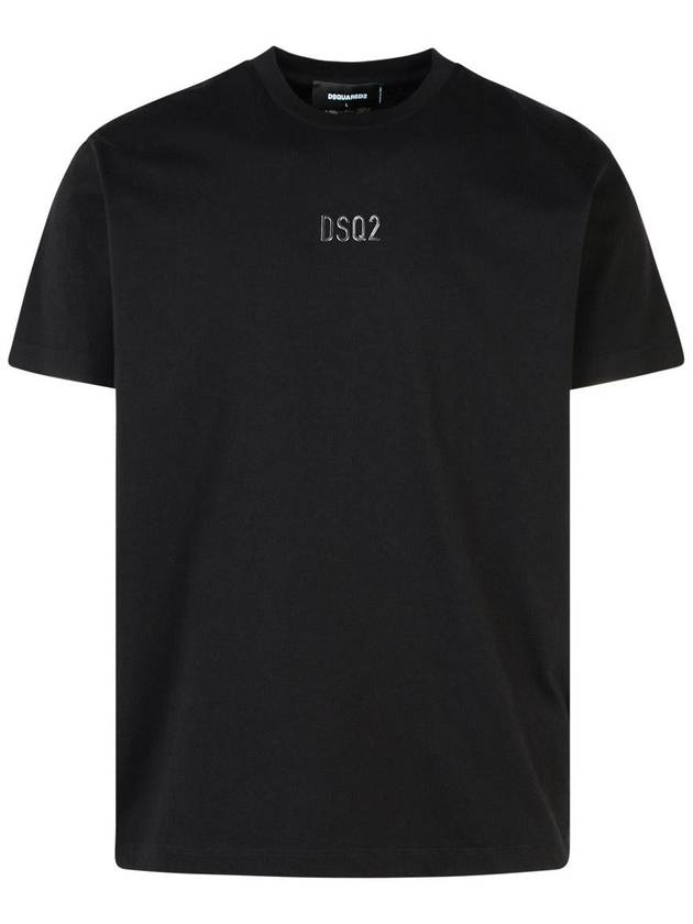 DSQUARED2 Black Cotton T-Shirt - DSQUARED2 - BALAAN 1