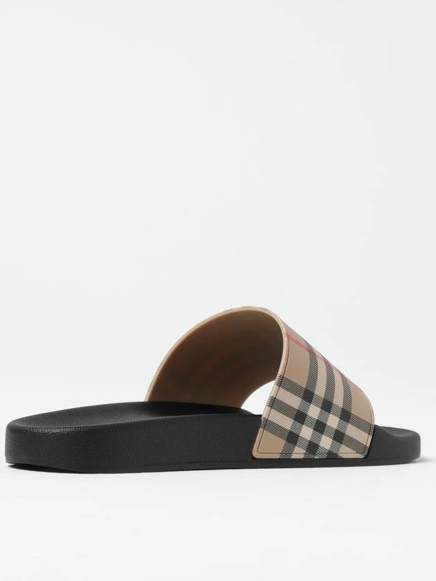 Vintage Check Print Slippers Black Beige - BURBERRY - BALAAN 4