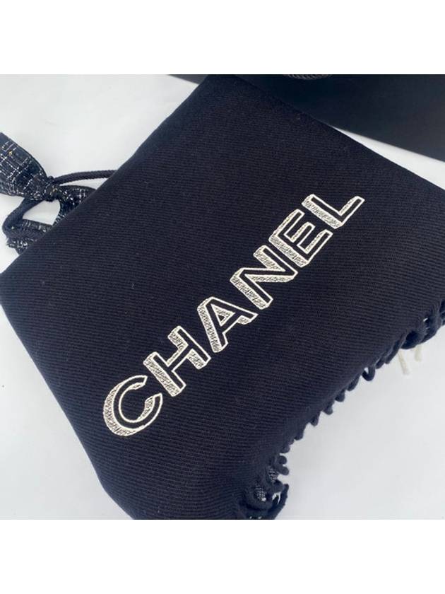 25C Season Logo Cashmere Muffler Scarf AAA681 - CHANEL - BALAAN 3