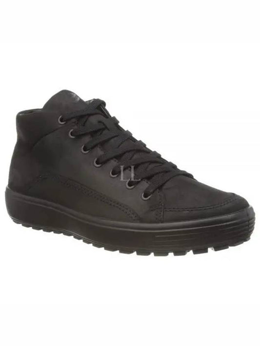 Men's Soft 7 Tred High-Top Sneakers Black - ECCO - BALAAN 2