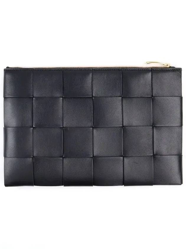 Intrecciato Cassette Clutch Bag Black - BOTTEGA VENETA - BALAAN 3