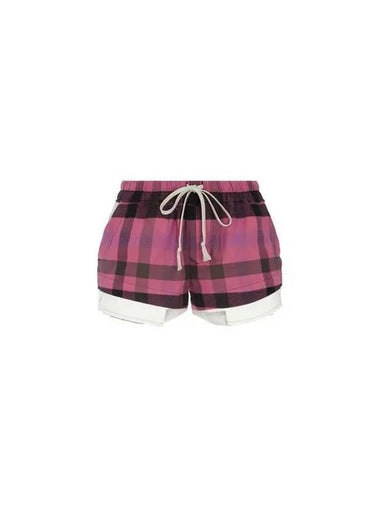 WOMEN Half Color Banding Shorts Royal Purple - RICK OWENS - BALAAN 1