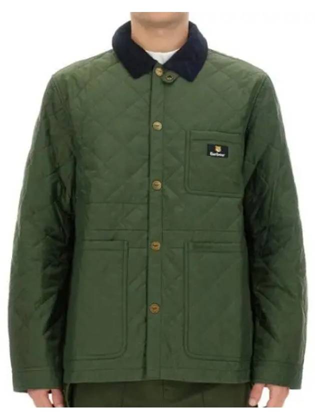 Kenning Quilting  Logo Patch Jacket Green - BARBOUR - BALAAN 2