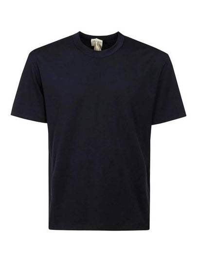 Men's Back Logo Label Cotton Short Sleeve T-Shirt Navy - TEN C - BALAAN 2