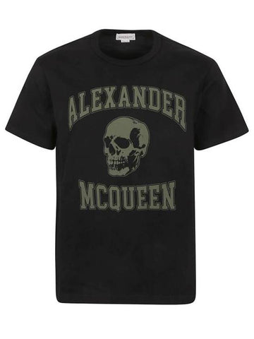 short sleeve t-shirt 759442 QTAAW 0519 BLACK KHAKI - ALEXANDER MCQUEEN - BALAAN 1