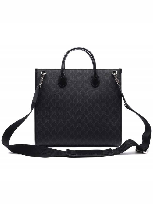 Men's Interlocking G Medium Tote Bag Black - GUCCI - BALAAN.