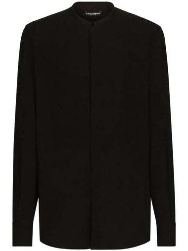 silk blend long sleeve shirt G5LF8TFUMVS - DOLCE&GABBANA - BALAAN 1