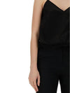 V-Neck Thin Strap Sleeveless Black - ALEXANDER MCQUEEN - BALAAN 4