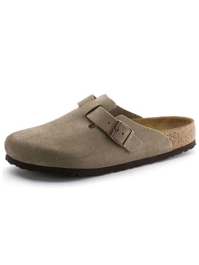 Boston Soft Footbed Suede Leather Sandals Taupe - BIRKENSTOCK - BALAAN 2