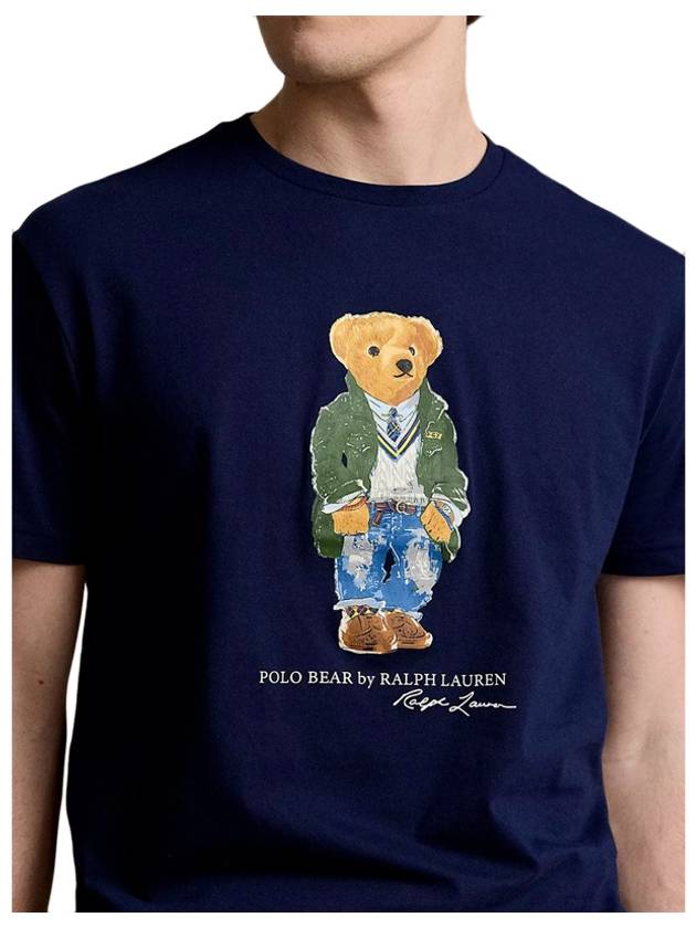 Polo Bear Print Short Sleeve T-Shirt Navy - POLO RALPH LAUREN - BALAAN 4