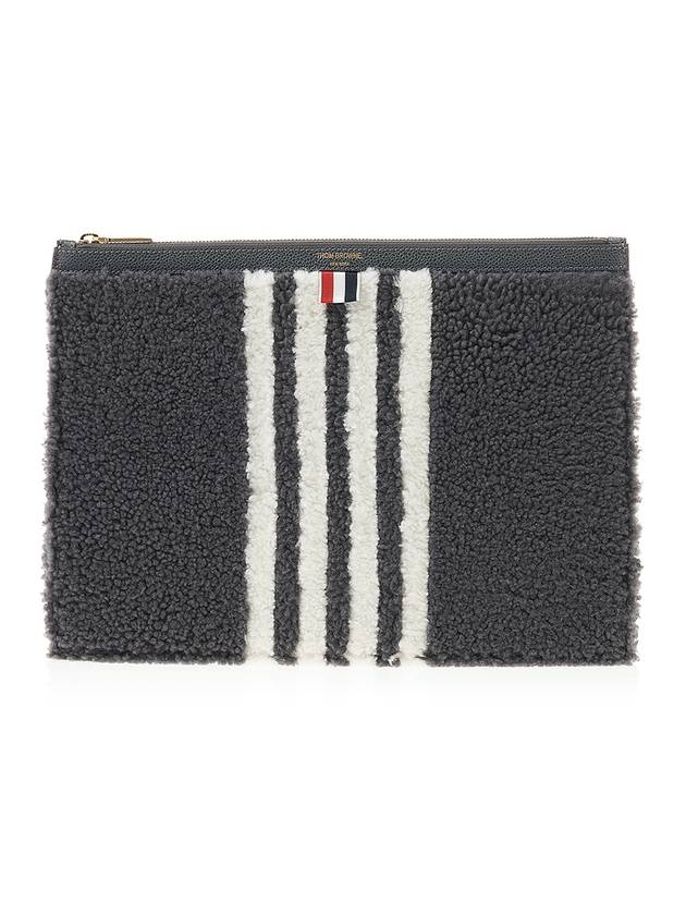 Curly Merino Clutch Bag UAC015A L0019 035 - THOM BROWNE - BALAAN.