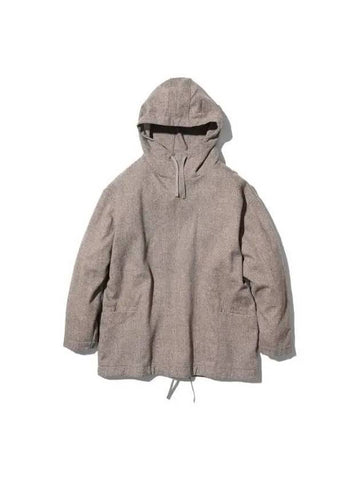 Recycled Wool Hoodie Recycled Wool Hood Brown JK 23AU116BR Dark 271450 - SNOW PEAK - BALAAN 1