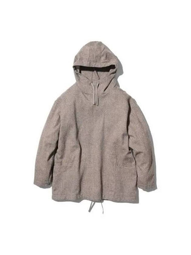 Recycled Wool Hoodie Recycled Wool Hood Brown JK 23AU116BR Dark 271450 - SNOW PEAK - BALAAN 1