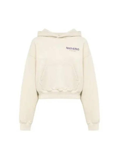 Running Health Club Crop Hoodie Cream - SPORTY & RICH - BALAAN 2