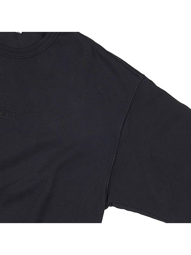 Embroidered Logo Sweatshirt Black - STONE ISLAND - BALAAN 5