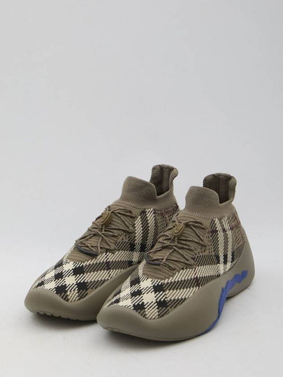 Check knit Neptune sneakers - BURBERRY - BALAAN 2