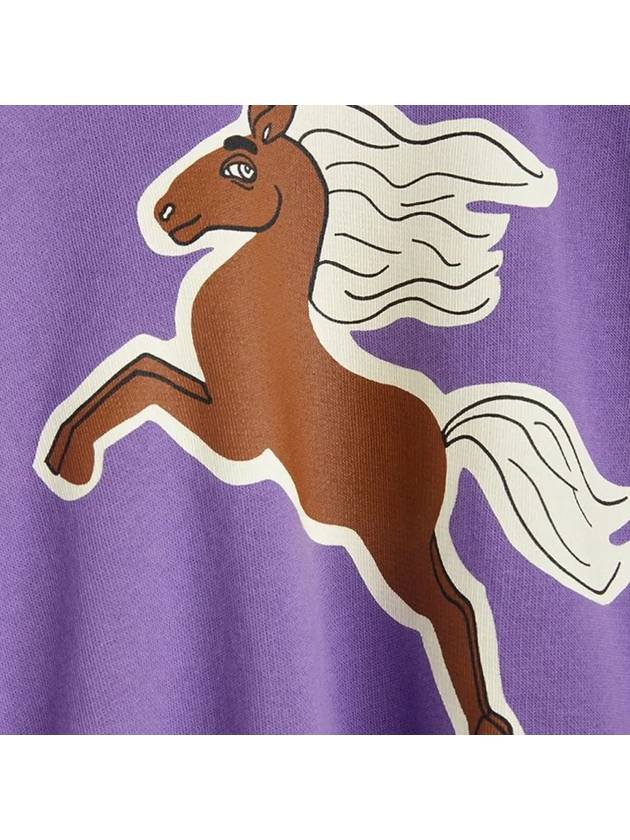 Kids Horse Printing Sweatshirt Purple 22720155 45 - MINI RODINI - BALAAN 4