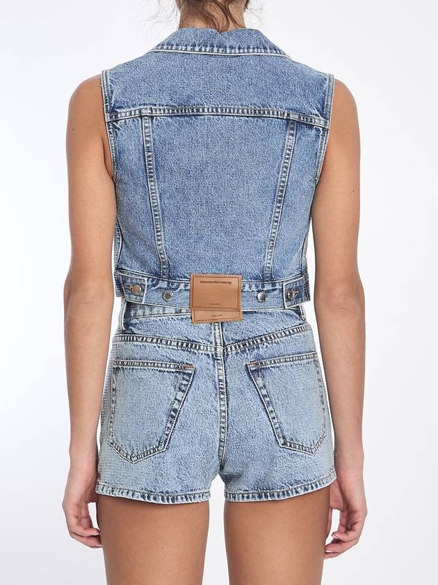 Cropped Vest With Bows And Crystals - ALEXANDER WANG - BALAAN 4