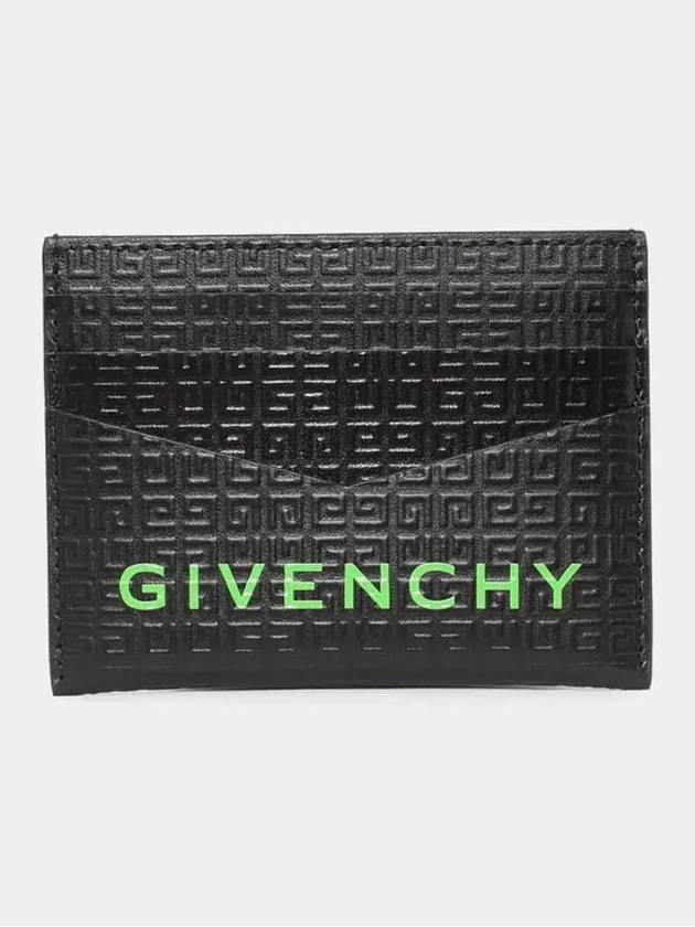 Micro 4G Leather Card Wallet Green Black - GIVENCHY - BALAAN 4