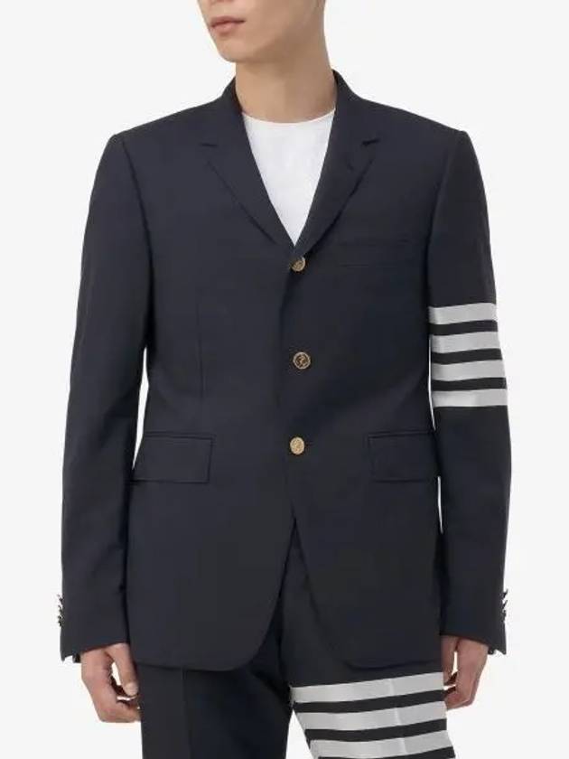 Plain Weave Suiting 4 Bar Classic Sport Jacket Jacket Navy - THOM BROWNE - BALAAN 2