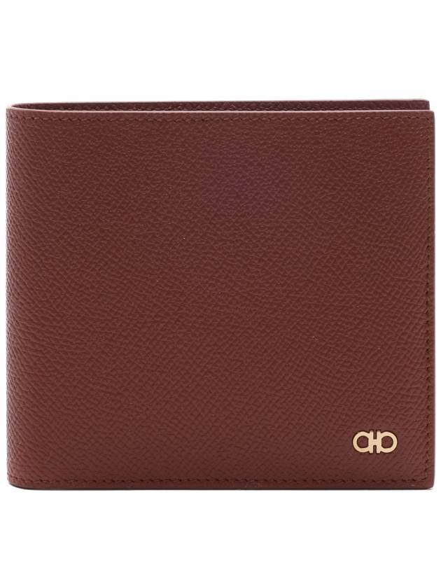 Gancini Half Wallet Brown - SALVATORE FERRAGAMO - BALAAN 3