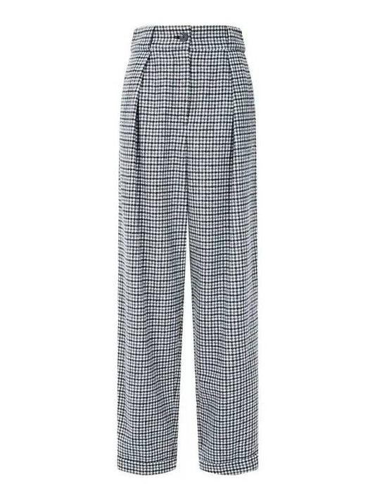 ARMANI 30 9 29 Women s Wool Blend Check Roll Up Pants Black - EMPORIO ARMANI - BALAAN 1