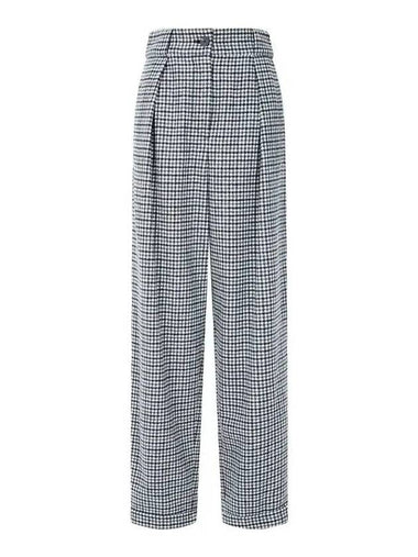 Women s Wool Blend Check Roll Up Pants Black - EMPORIO ARMANI - BALAAN 1